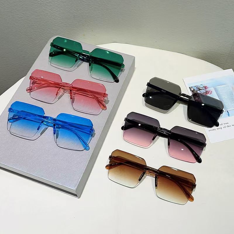 Designer Sunglasses - Новые винтажные безободковые солнцезащитные очки, модная