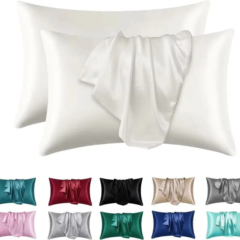 Silk Pillowcase - 1/2 шт. атласных шелковых наволочек для