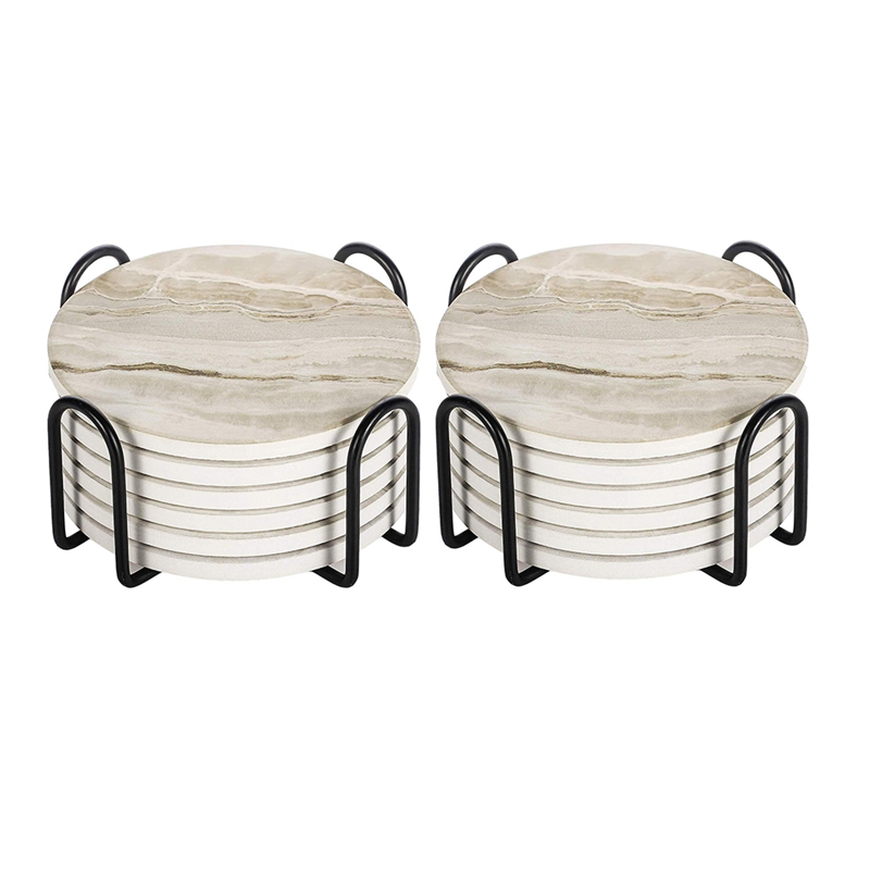 Marble Coaster Set - AT05-наборы впитывающих подставок в мраморном стиле,