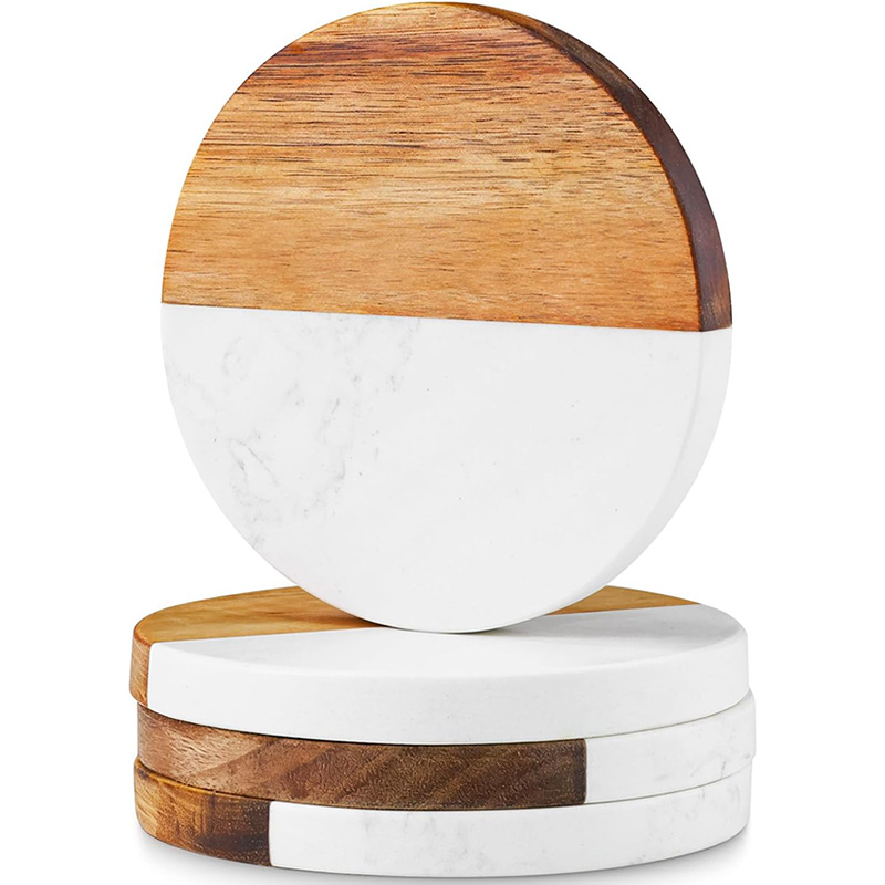Marble Coaster Set - Набор из 4 мраморных подставок для