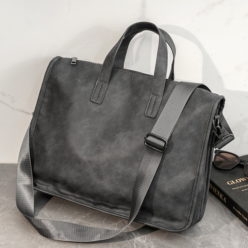 Leather Briefcase - Повседневная деловая мужская сумка, модный вместительный