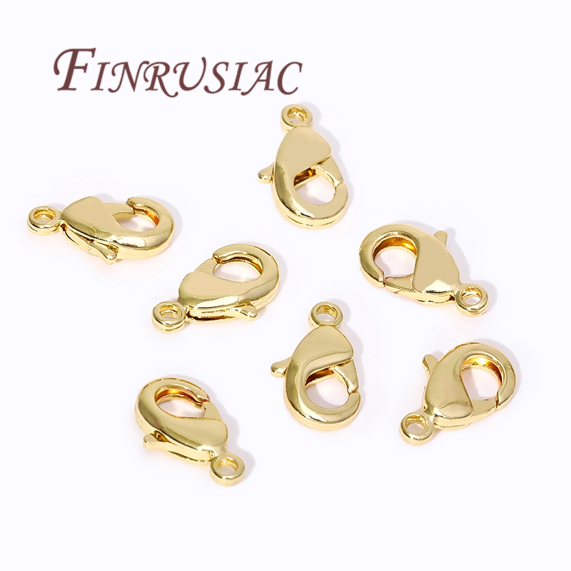 Gold Plated Jewelry - замочек круглый/18-каратное позолоченное застежка-лобстер для браслетов,