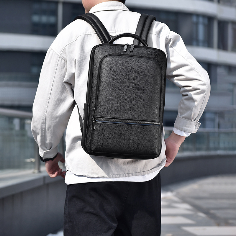 Leather Briefcase - Мужской рюкзак из ПУ кожи, с