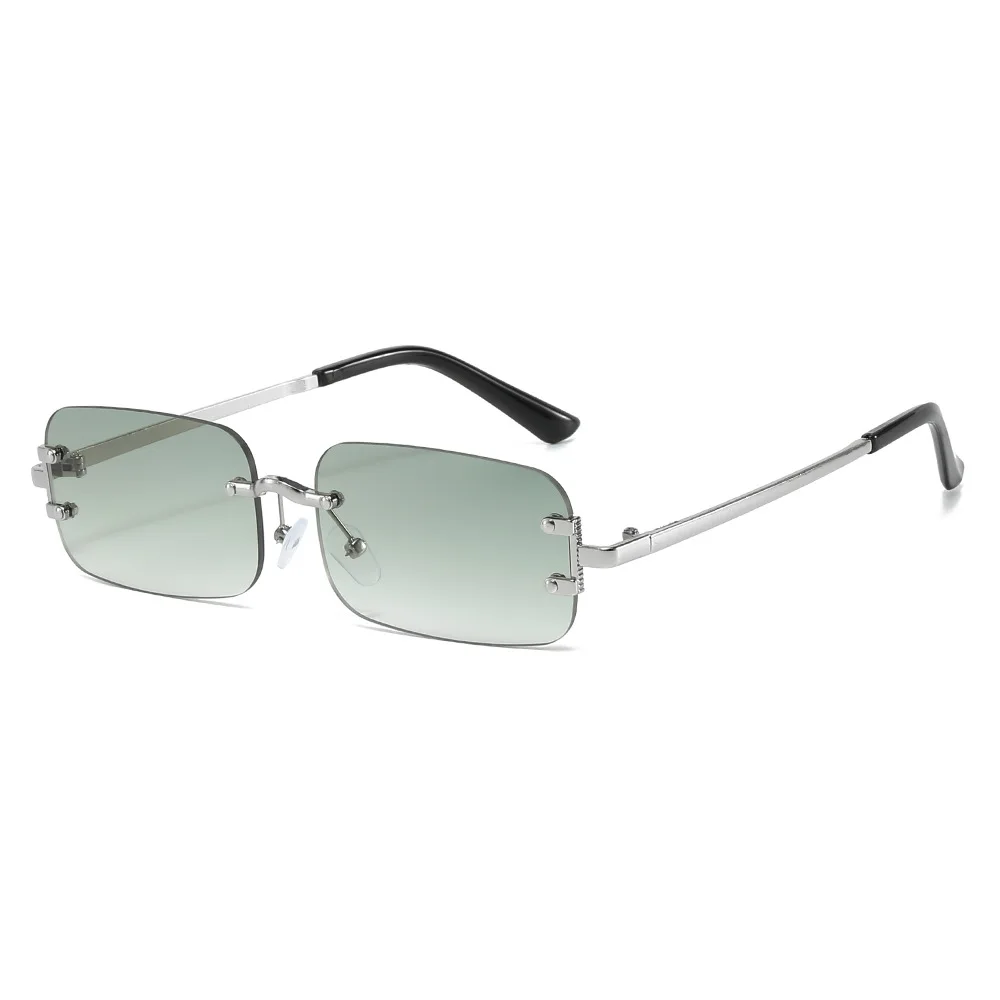 Designer Sunglasses - Безободковые квадратные солнцезащитные очки для женщин