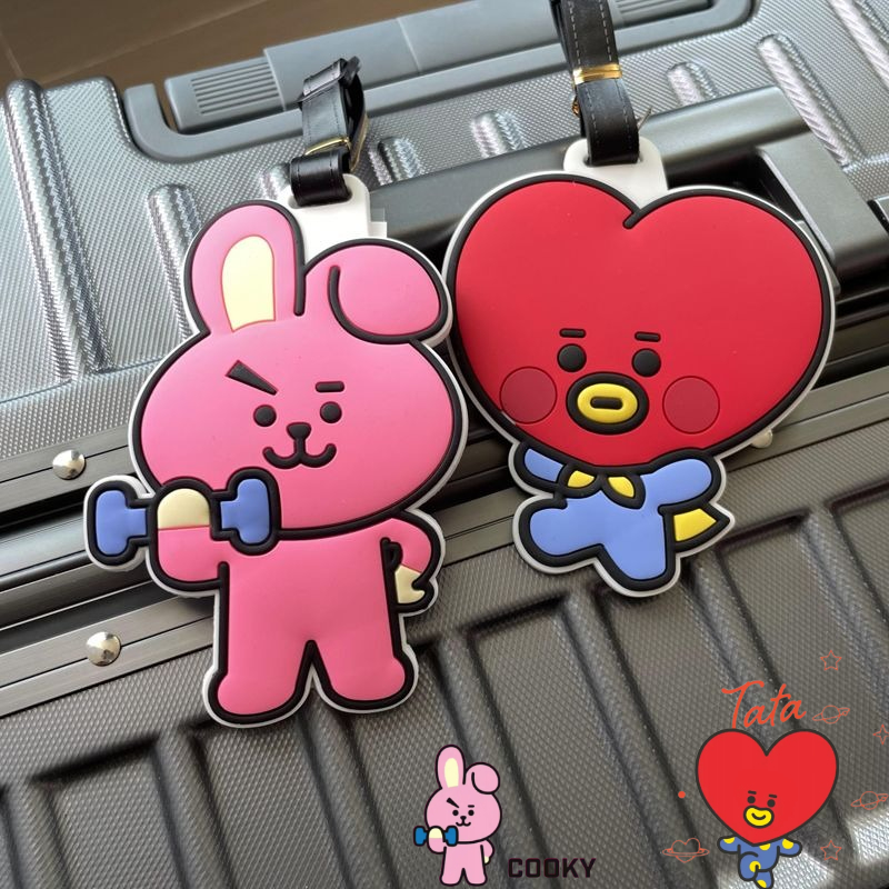 Travel Luggage Set - Милый брелок BT21 с персонажами мультфильмов,