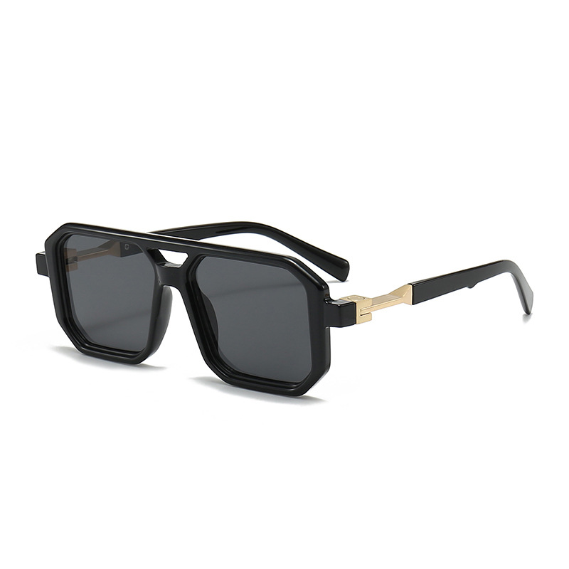 Sunglasses Uv400 - Черные ретро-солнцезащитные очки, унисекс, с двойной