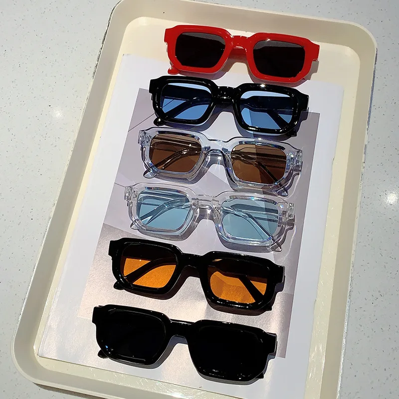 Designer Sunglasses - Винтажные солнцезащитные очки в прямоугольной оправе,