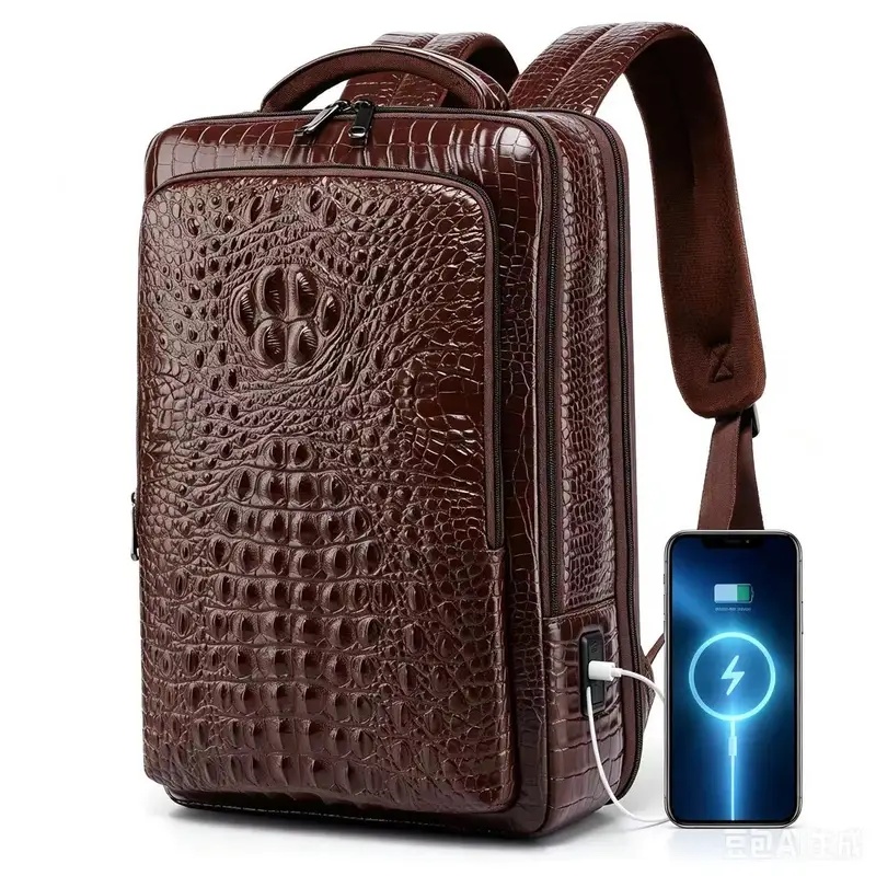 Leather Briefcase - Новый мужской кожаный рюкзак для ноутбука