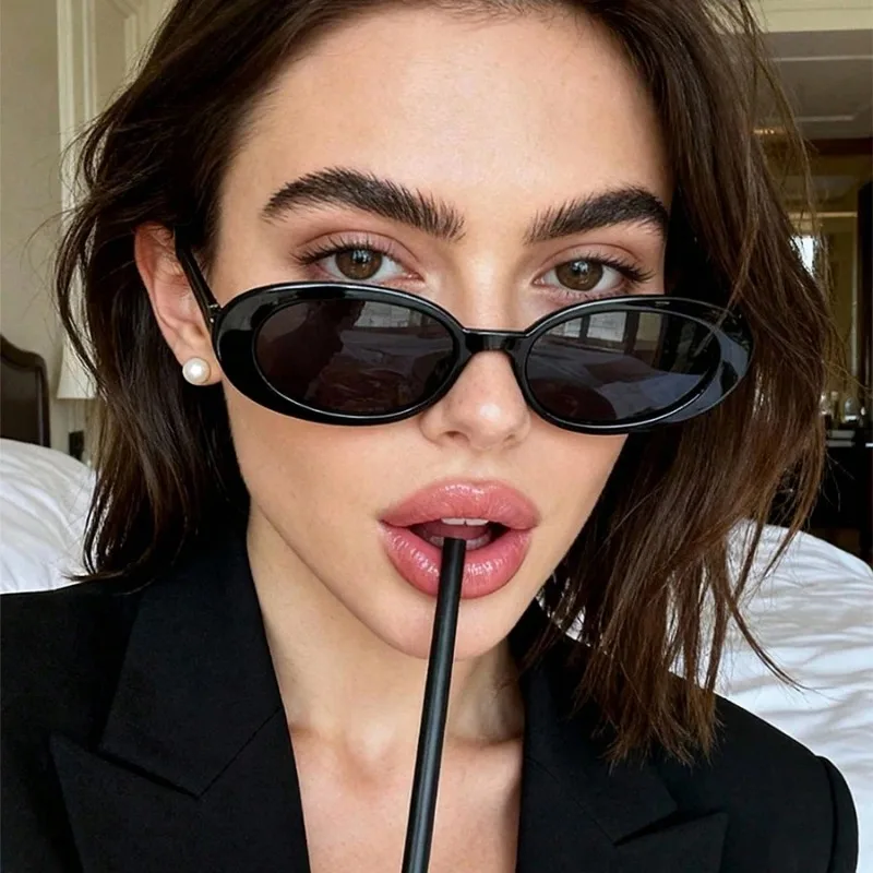 Designer Sunglasses - Винтажные овальные солнцезащитные очки для женщин,