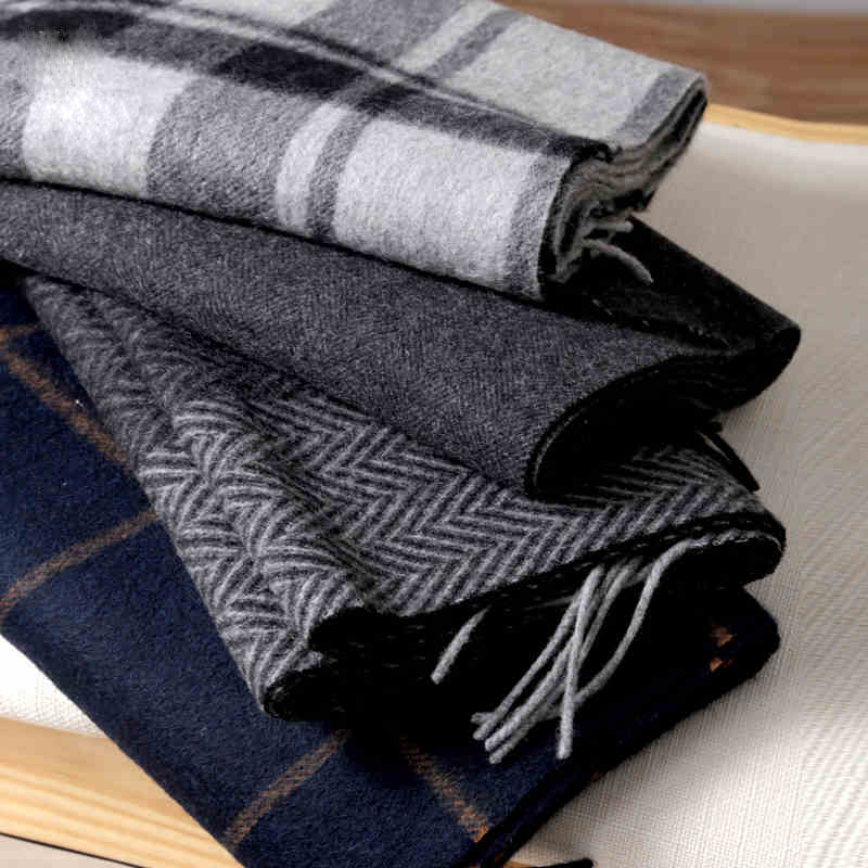 Cashmere Scarf - Шарф из пашмины, мужской зимний полосатый