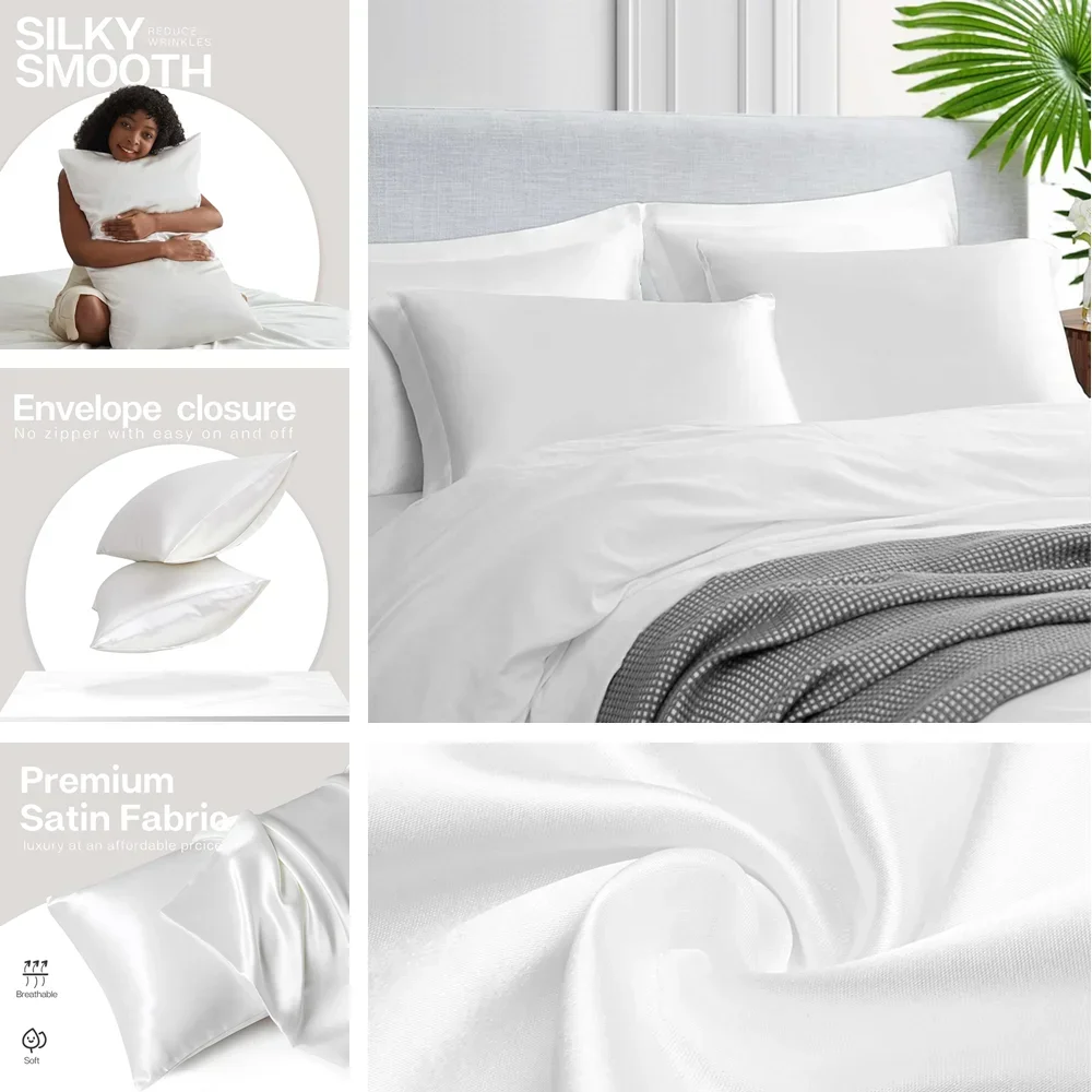 2-упаковка атласных наволочек  – обзор и цена Silk Pillowcase