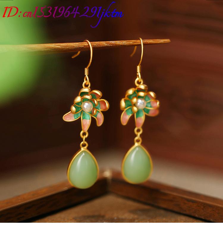 Зеленые серьги в форме капли в – обзор и цена Gold Plated Jewelry