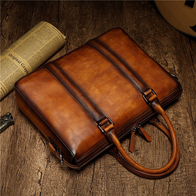 Деловой портфель YETTIES из на – обзор и цена Leather Briefcase