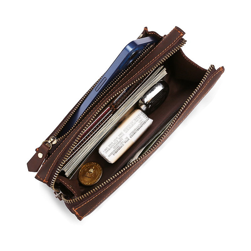 Мужские клатчи, длинные сумки, – обзор и цена Leather Wallet Men