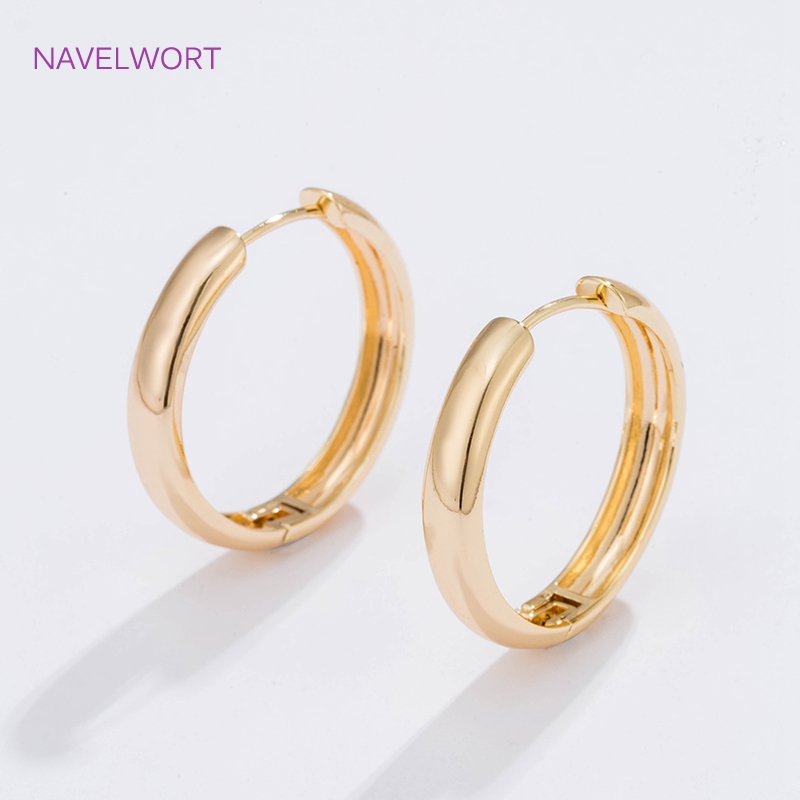 Серьги кольцами 6 размеров, по – обзор и цена Gold Plated Jewelry