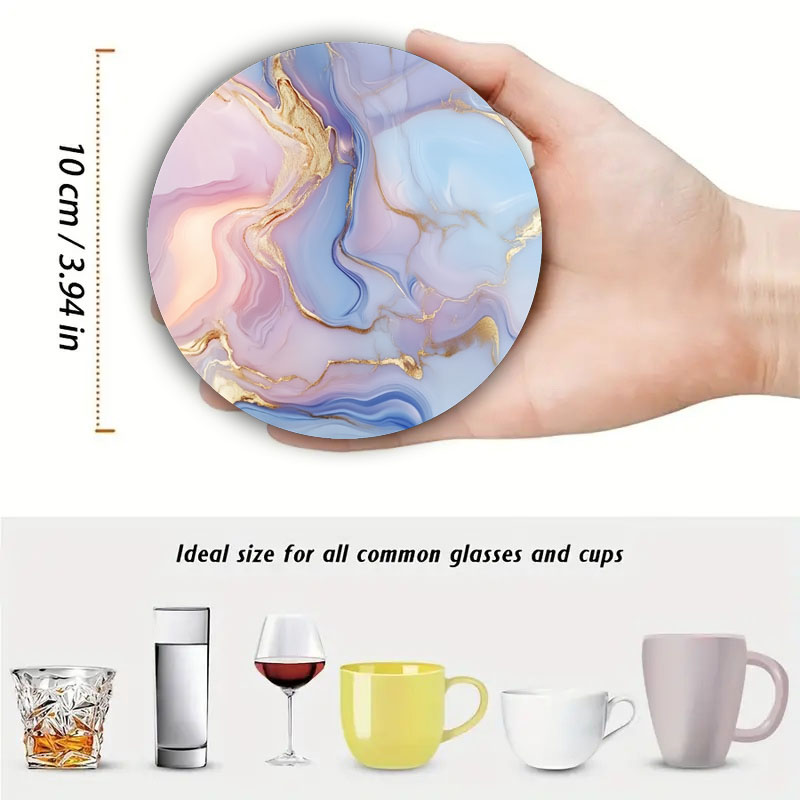 4 подставки под кружки с мрамо – обзор и цена Marble Coaster Set