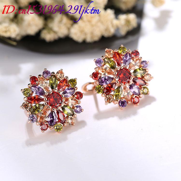 Серьги с натуральными кристалл – обзор и цена Gold Plated Jewelry