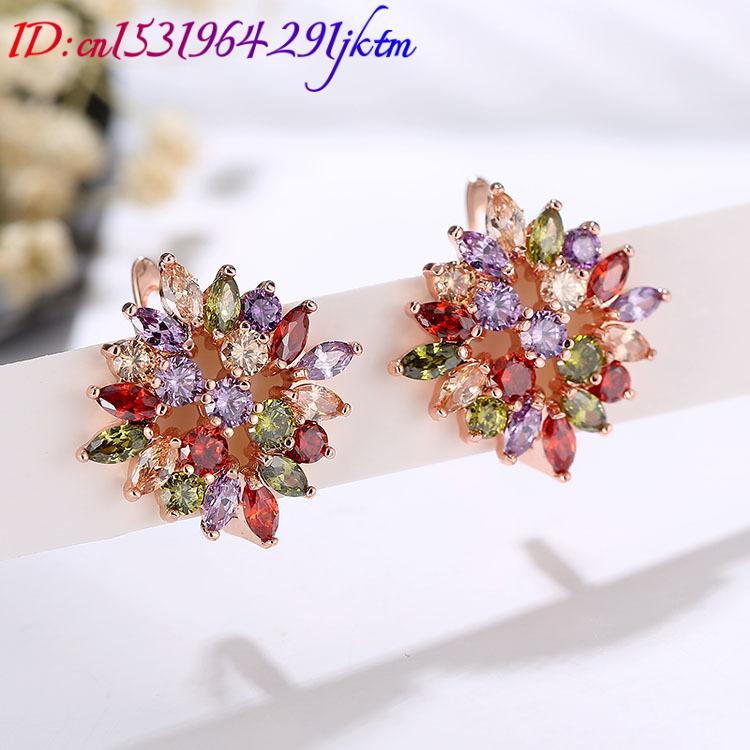 Серьги с натуральными кристалл – обзор и цена Gold Plated Jewelry
