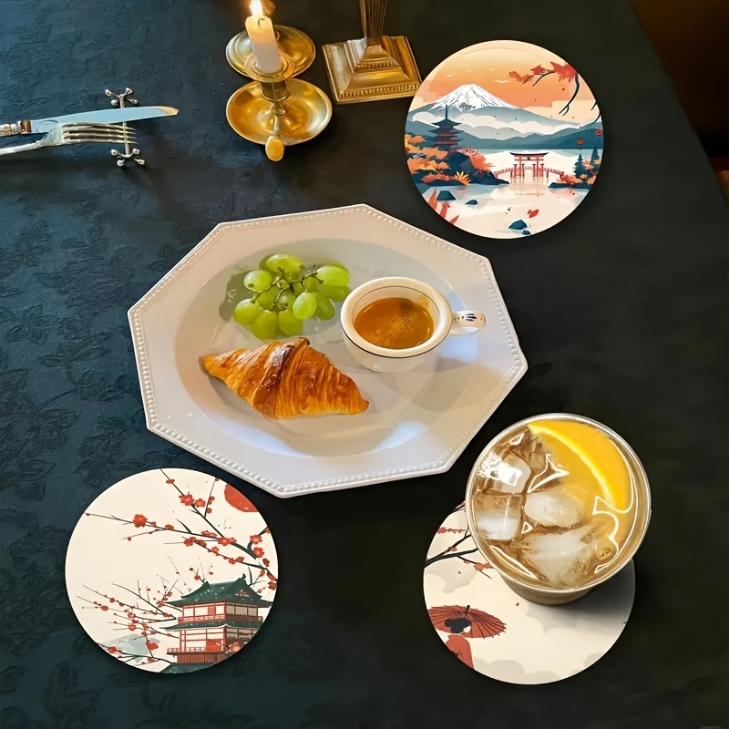 4/6 шт. деревянные подставки с – обзор и цена Marble Coaster Set