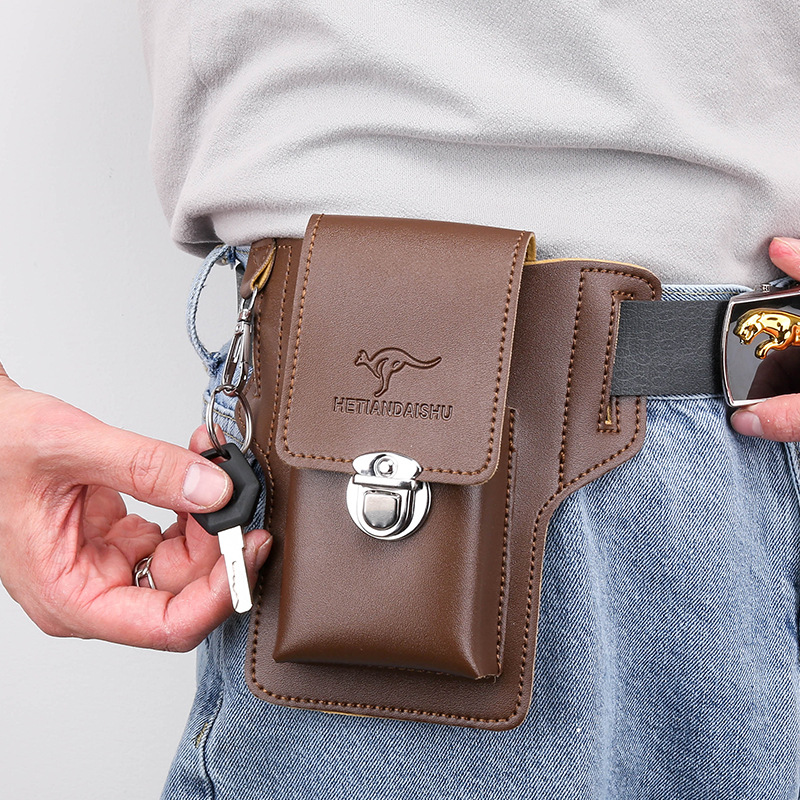 Мужской поясной чехол-кобура д – обзор и цена Leather Wallet Men