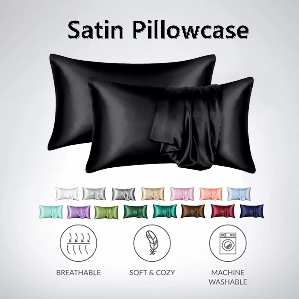 2 шт./лот, однотонные шелковис – обзор и цена Silk Pillowcase