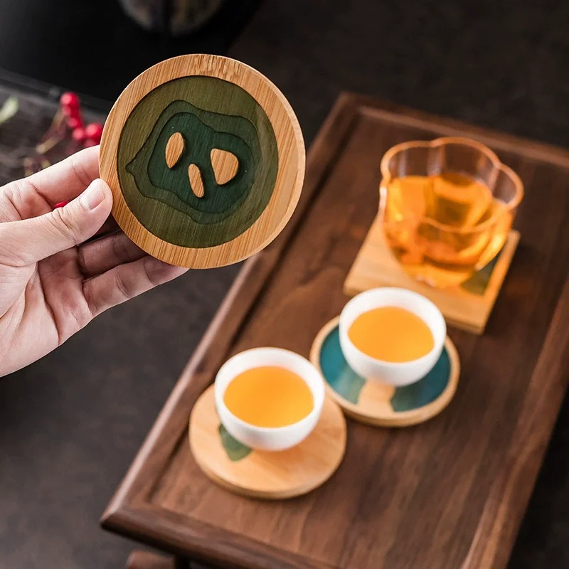 Креативные бамбуковые смолы, к – обзор и цена Marble Coaster Set