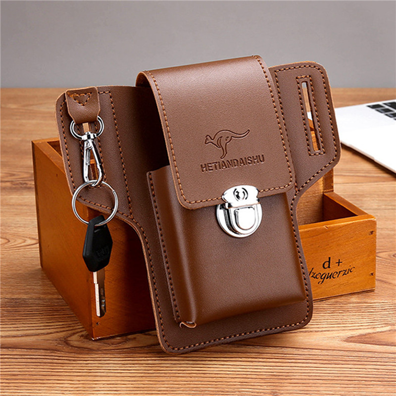 Поясная сумка для телефона для – обзор и цена Leather Wallet Men