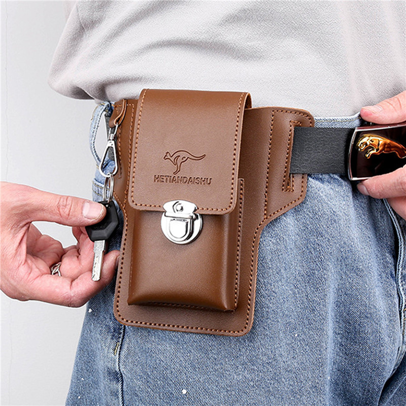 Поясная сумка для телефона для – обзор и цена Leather Wallet Men