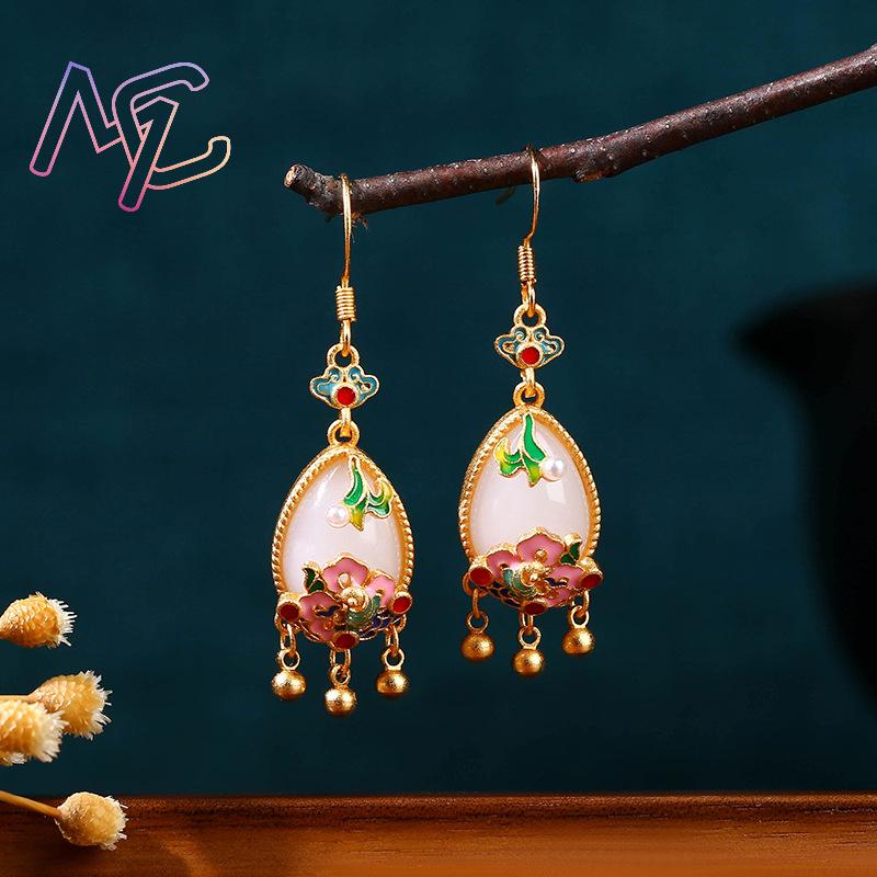 Серьги с натуральным нефритом  – обзор и цена Gold Plated Jewelry