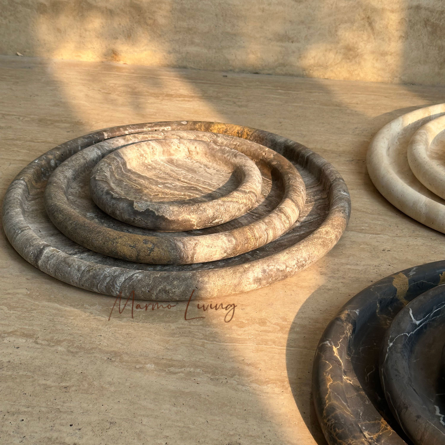 Ваби-Саби поднос из натурально – обзор и цена Marble Coaster Set