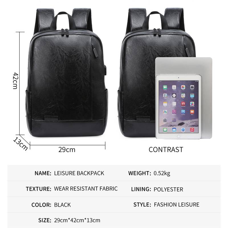 Мужской модный рюкзак из искус – обзор и цена Leather Briefcase