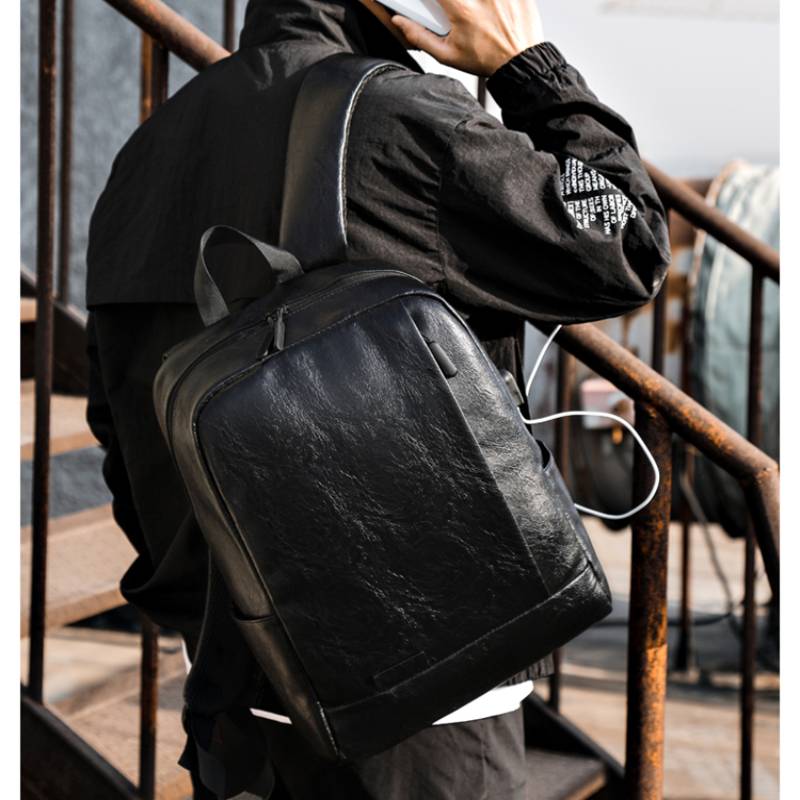 Мужской модный рюкзак из искус – обзор и цена Leather Briefcase
