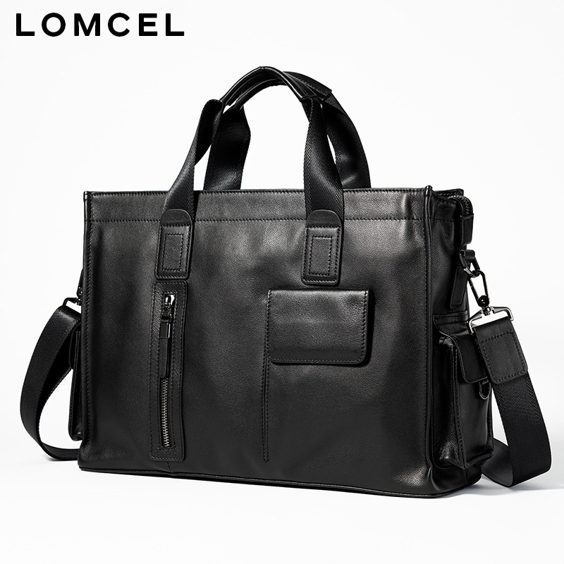 LOMCEL P116 – стильная сумка,  – обзор и цена Leather Briefcase