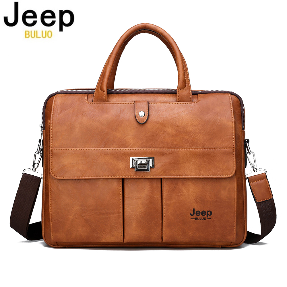 Мужской кожаный портфель Jeep  – обзор и цена Leather Briefcase