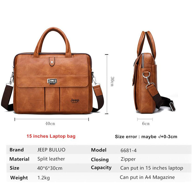 Мужской кожаный портфель Jeep  – обзор и цена Leather Briefcase