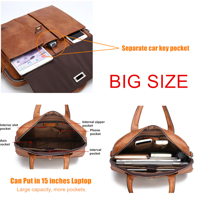 Мужской кожаный портфель Jeep  – обзор и цена Leather Briefcase