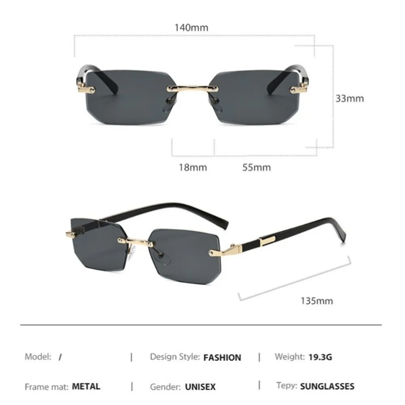 Безободковые прямоугольные сол – обзор и цена Designer Sunglasses