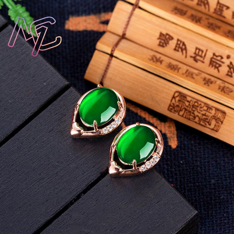 Серьги-гвоздики с натуральным  – обзор и цена Gold Plated Jewelry