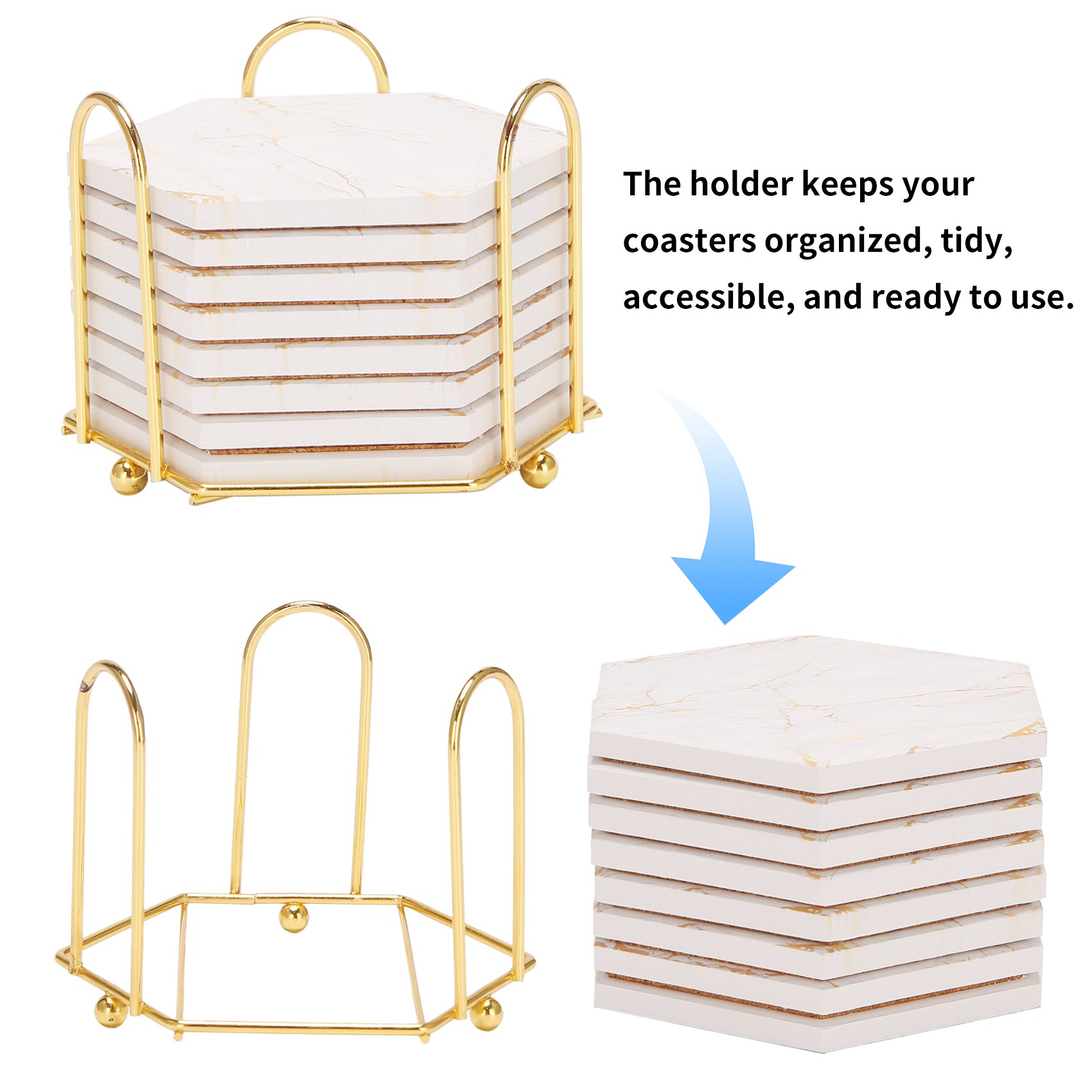 A69E8 Подставки для напитков и – обзор и цена Marble Coaster Set